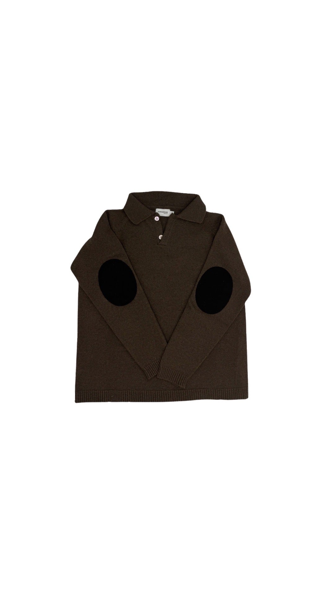 Jersey polo marrón coderas