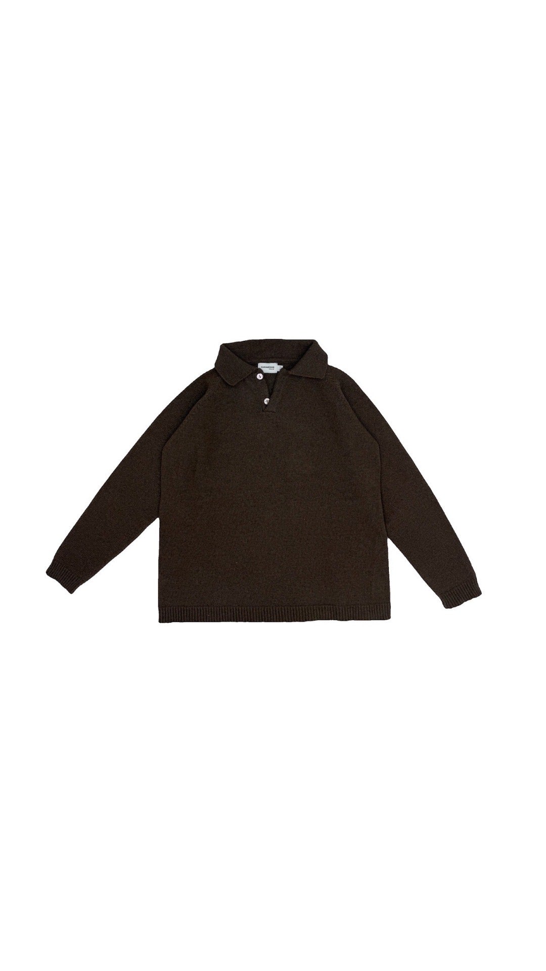 Jersey polo marrón coderas