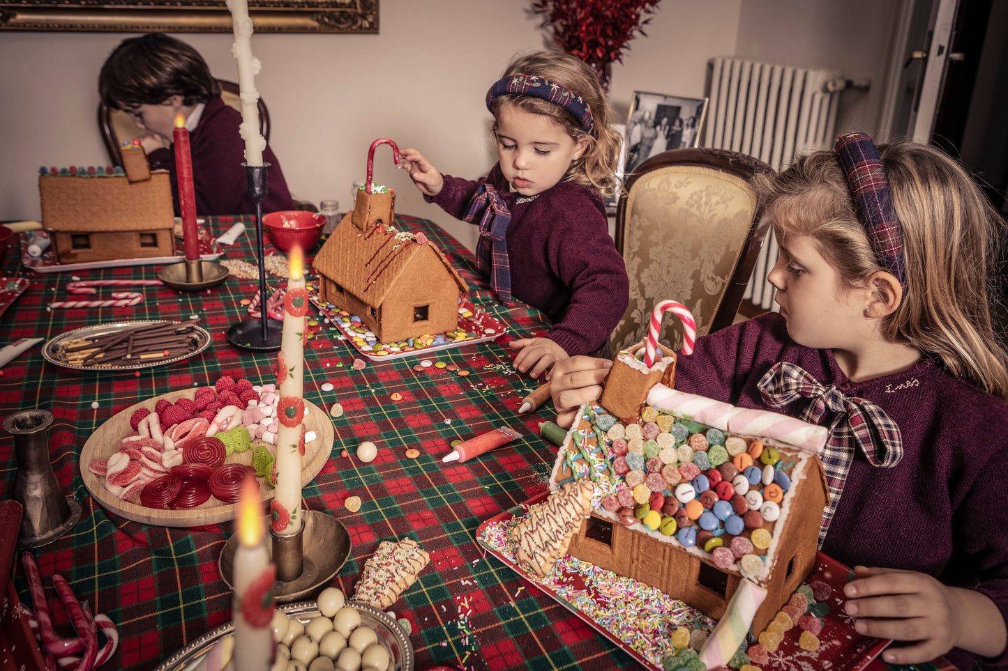 Diademas tartán navideñas