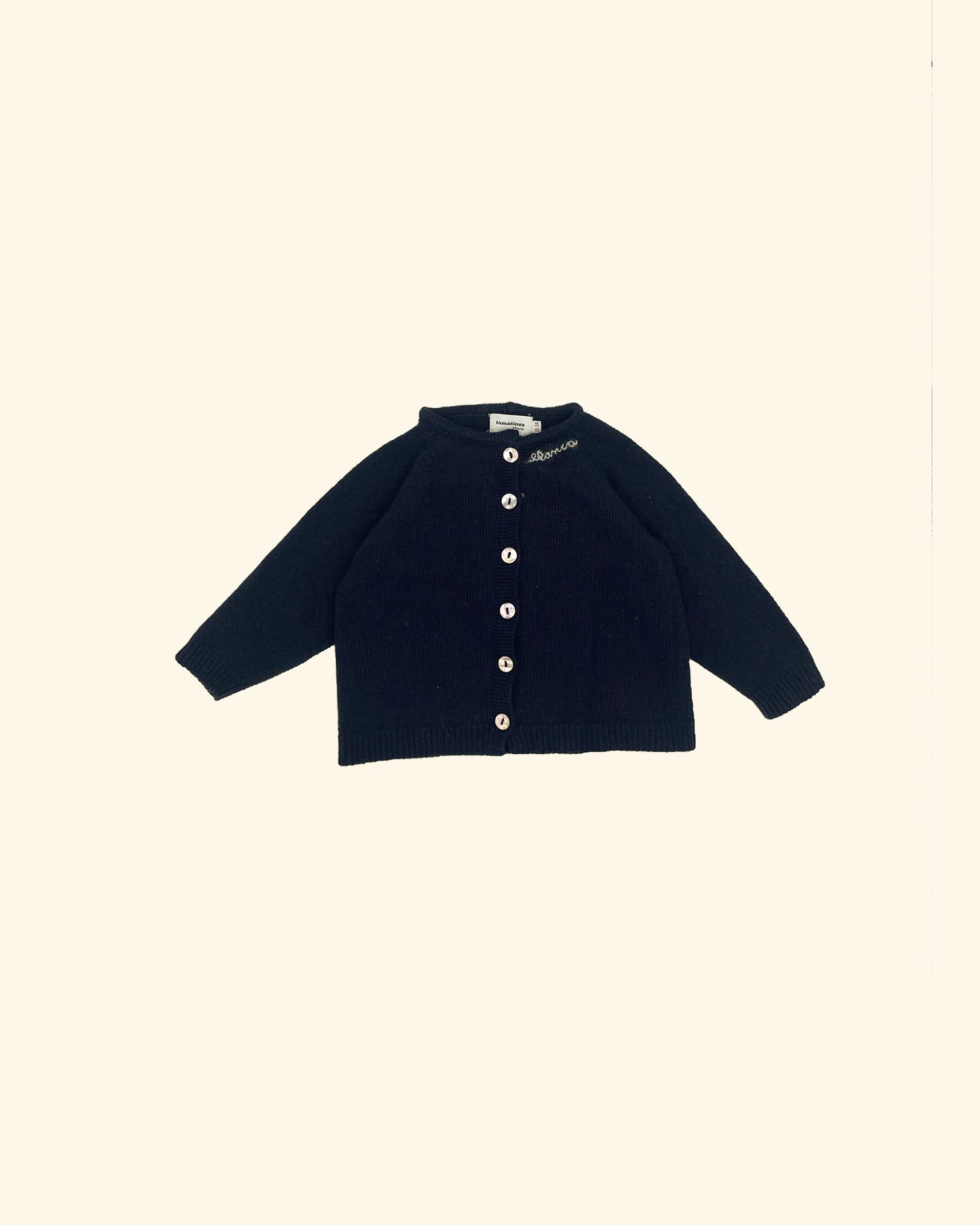 Cardigan simple azul noche