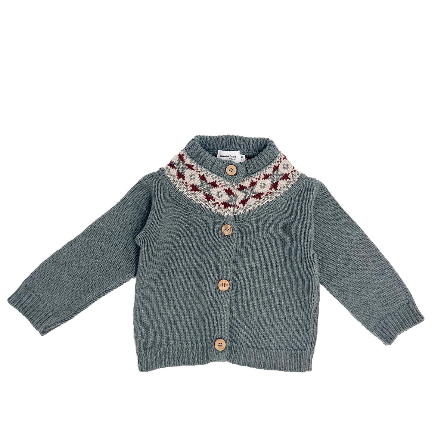 Cardigan Greca verde gris