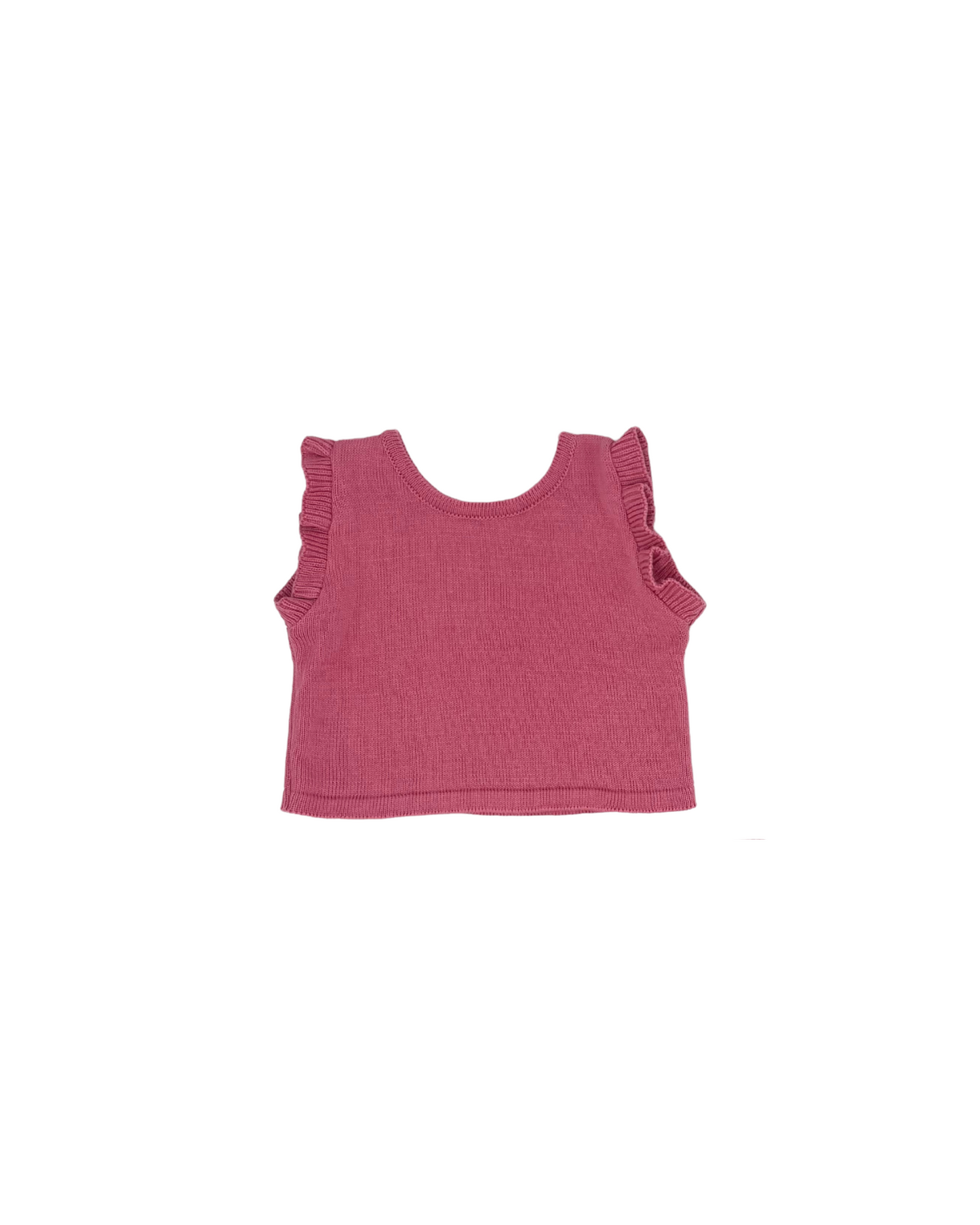 Top volantes rosa
