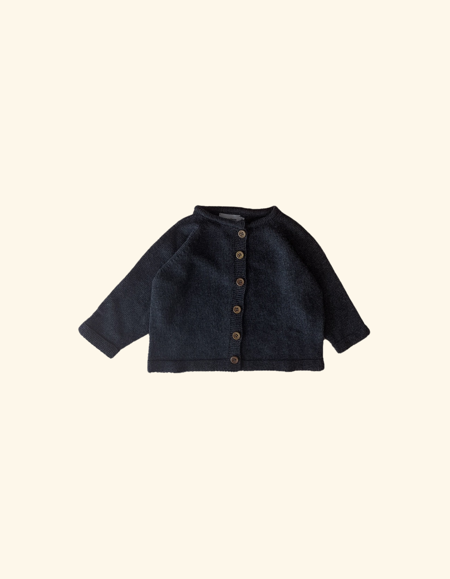 Cardigan sin cuello carbón