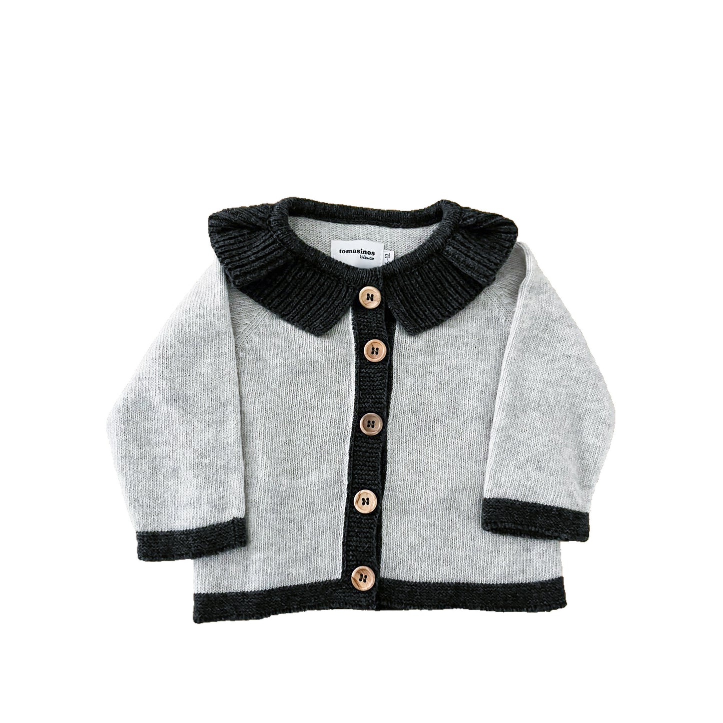 Cardigan Sofía bicolor carbón