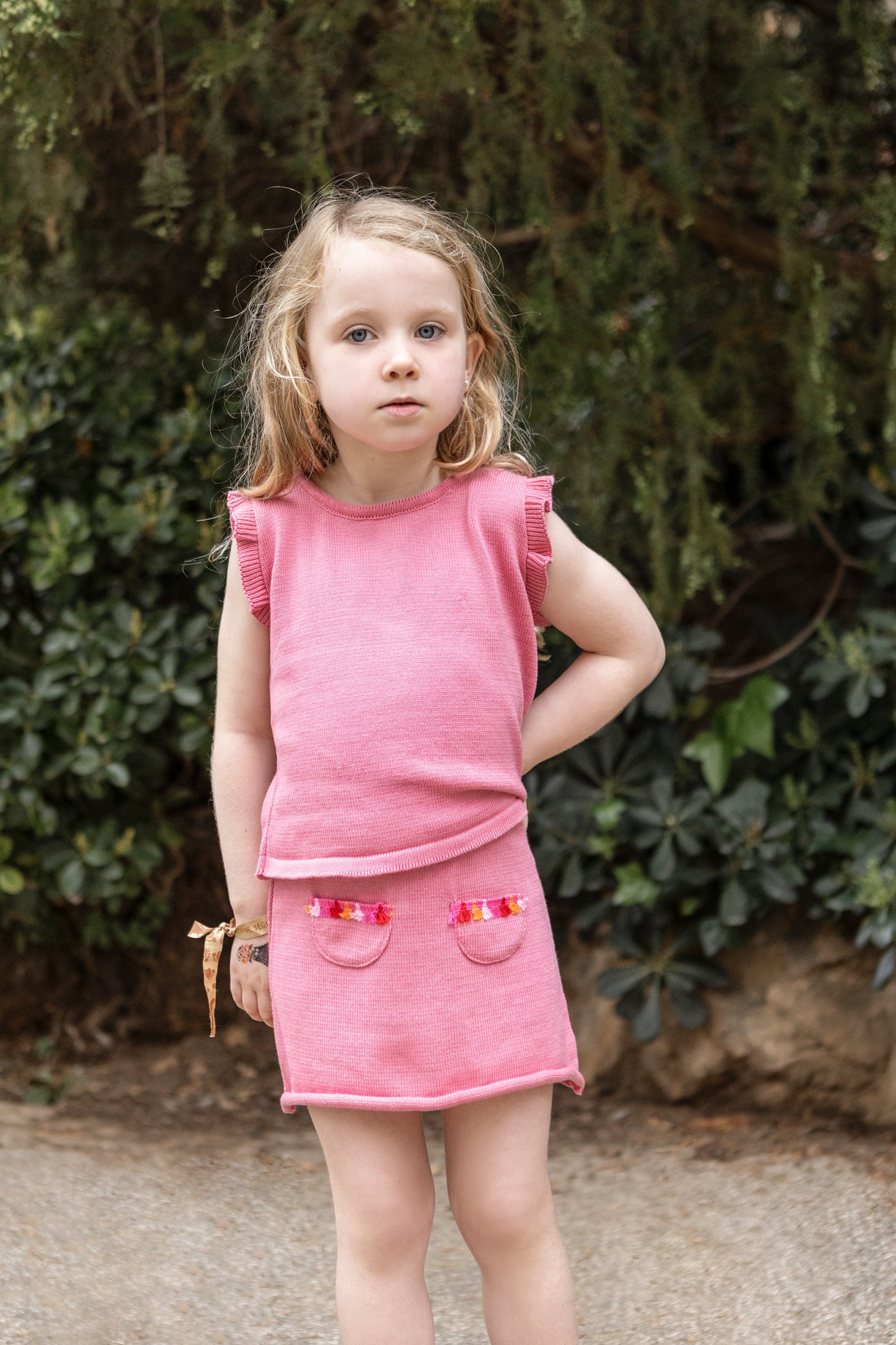 Faldita bolsillos rosa