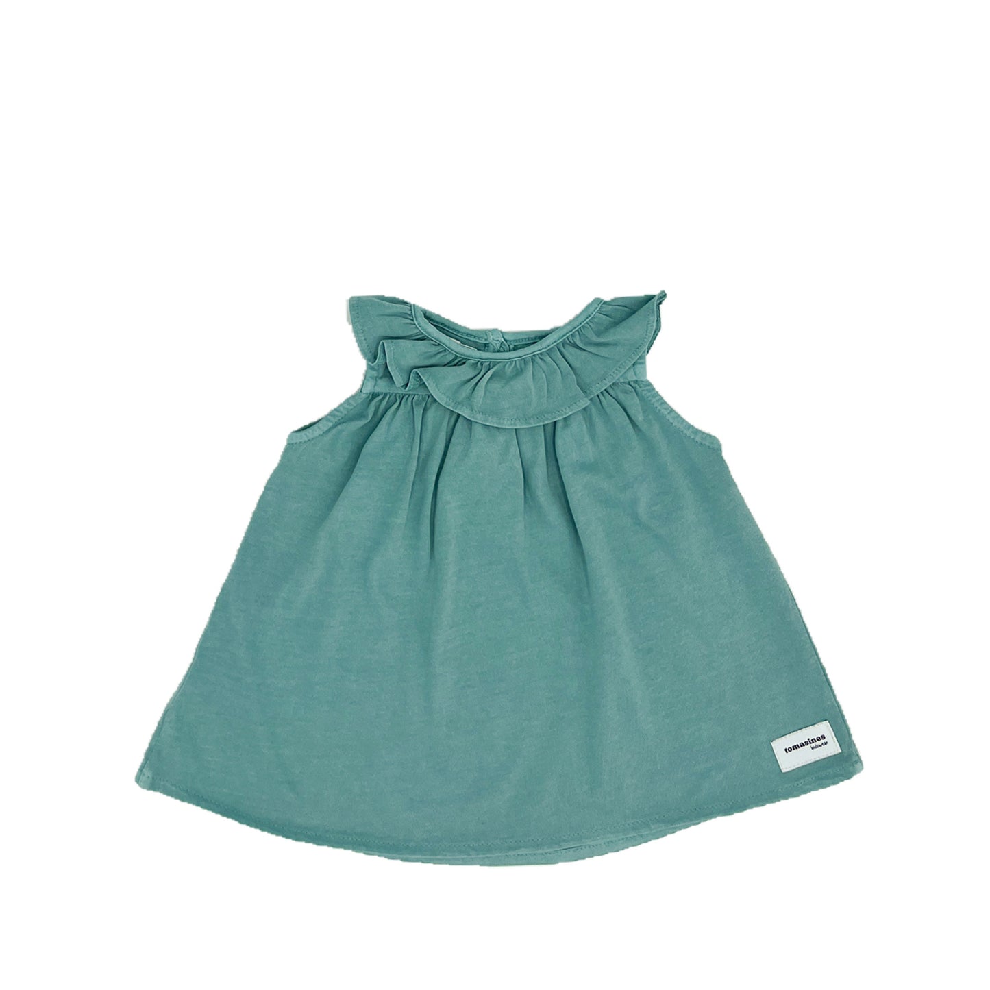 Camiseta volante verde agua