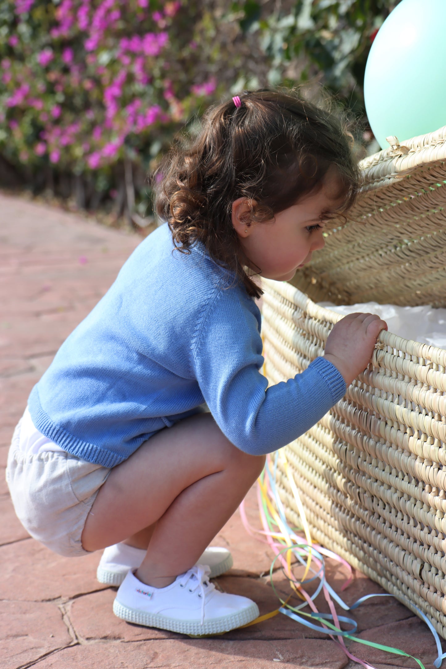 Cardigan Inés ocean blue