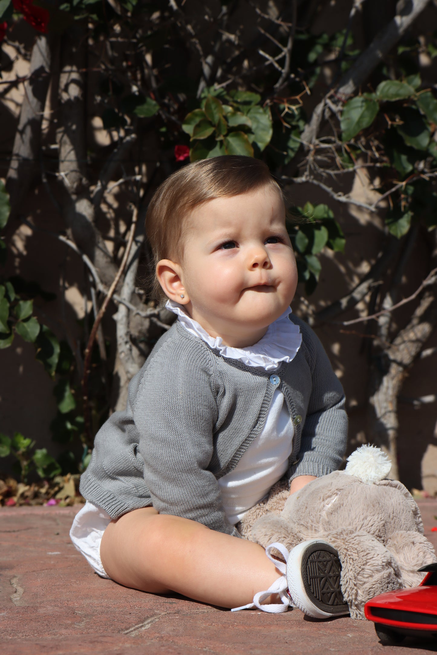 Cardigan Inés soft gray