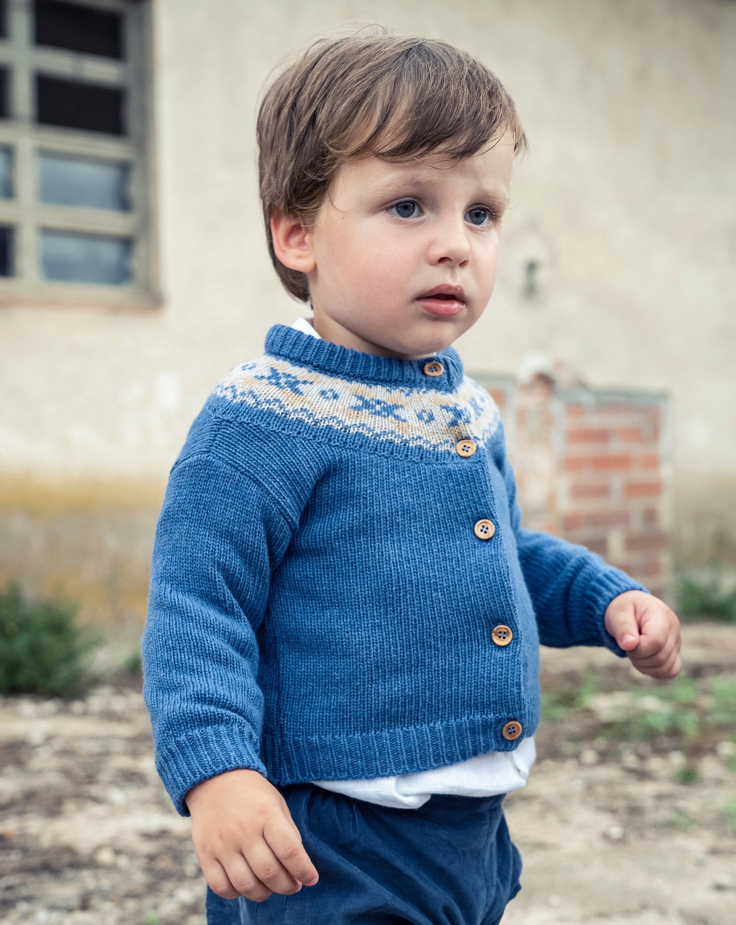 Cardigan Greca azul royal