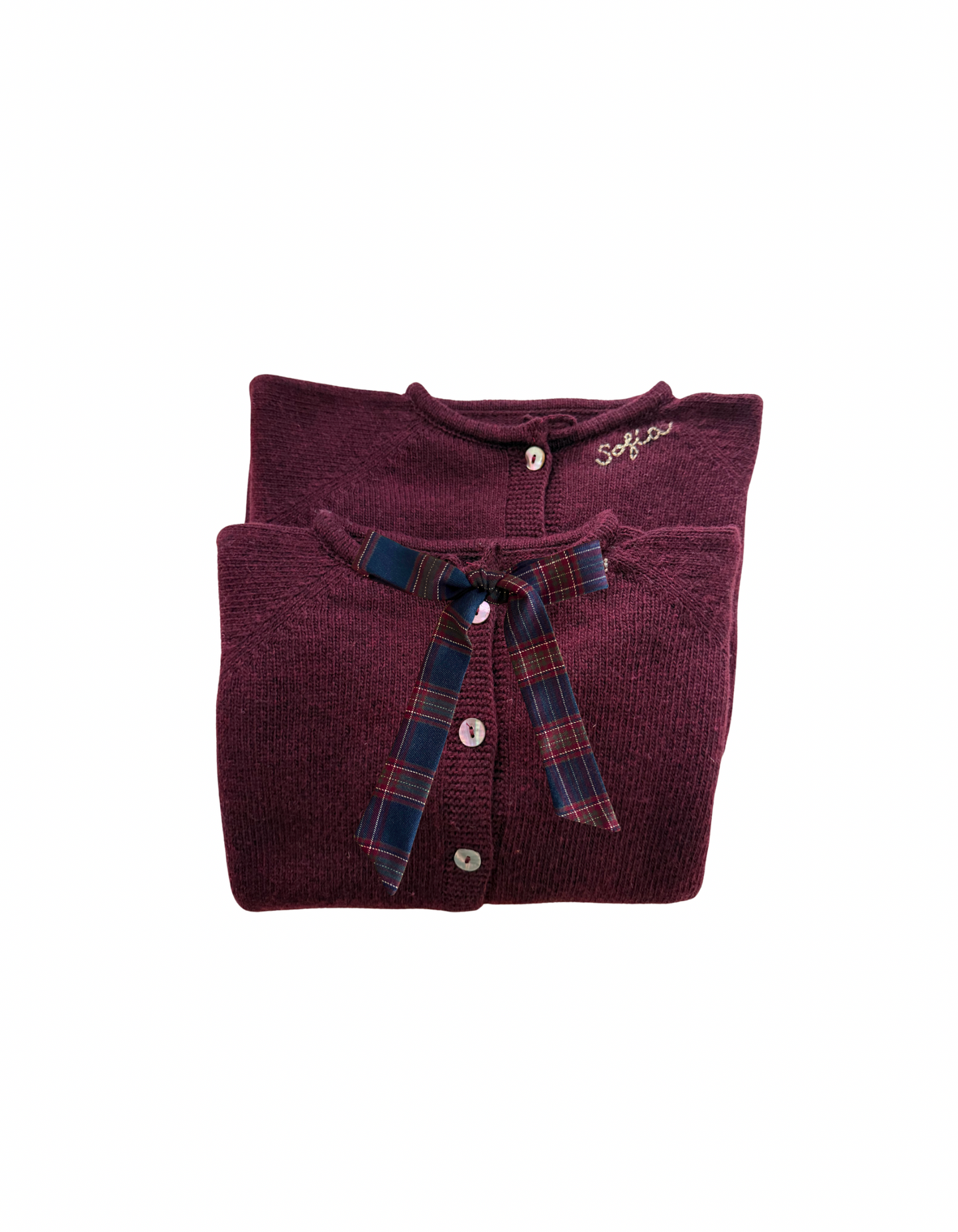 Lazada tartan azul y burdeos