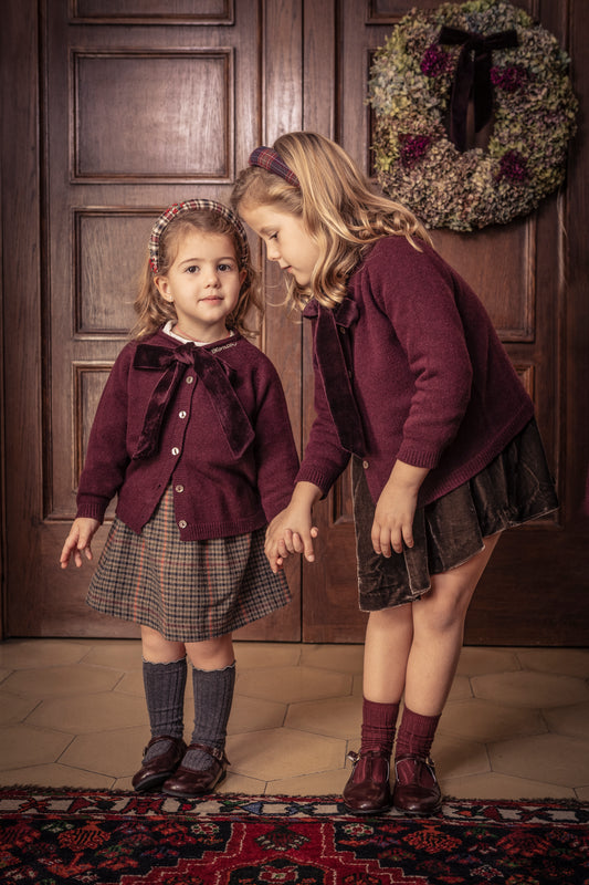 Cardigan Lazo burdeos