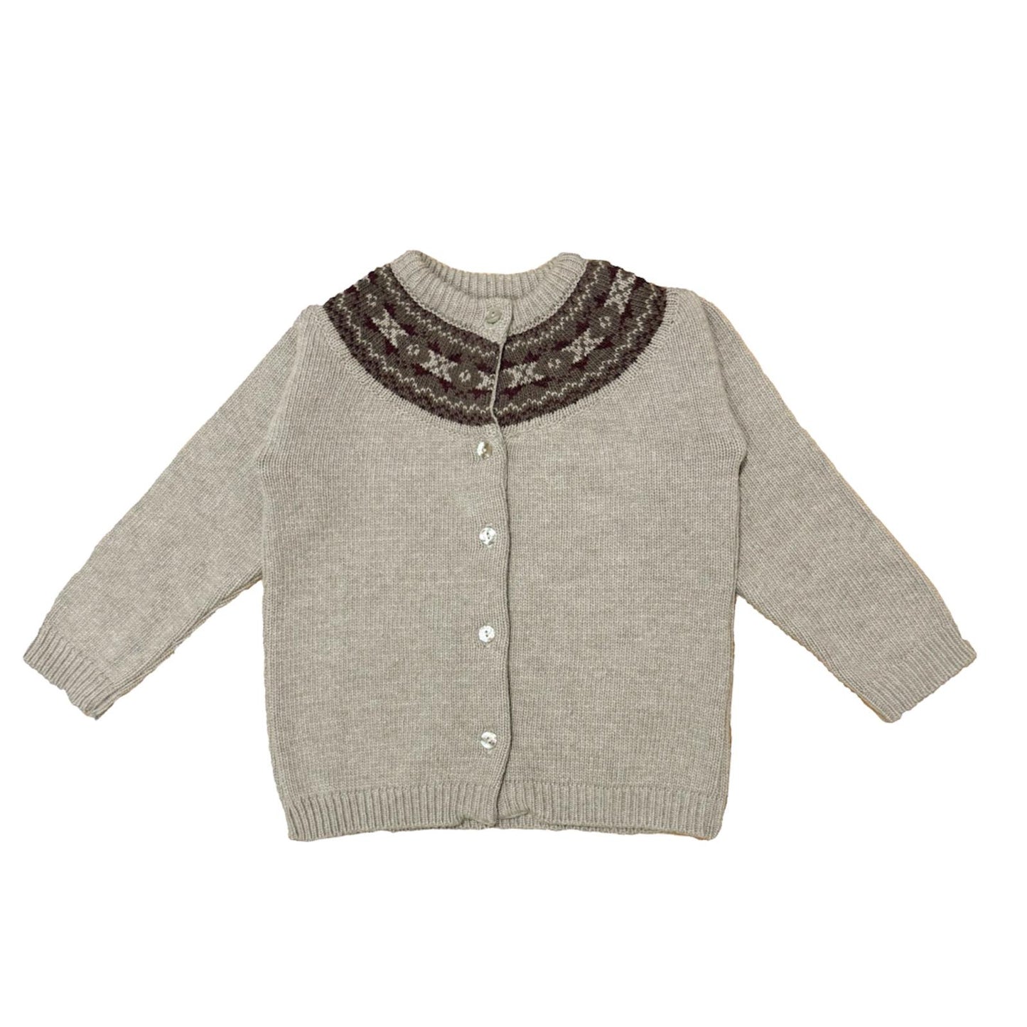Cardigan Greca piedra