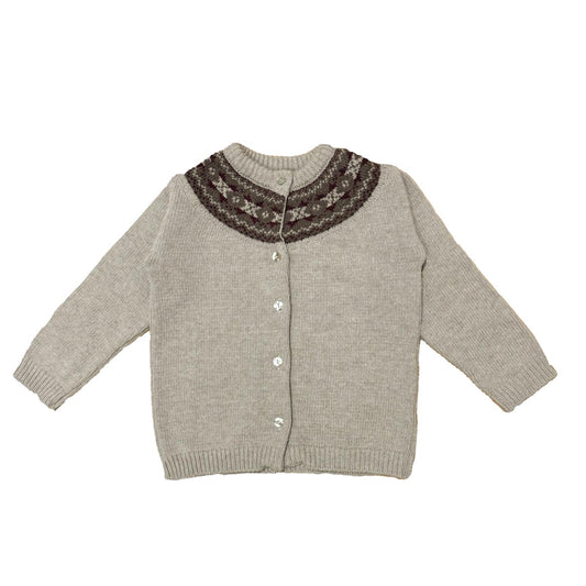 Cardigan Greca piedra