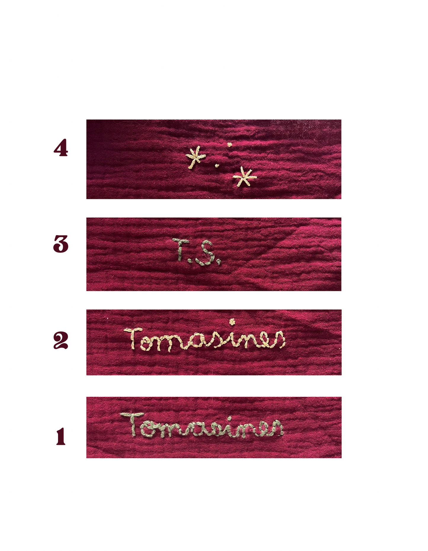 Bordado a mano personalizado