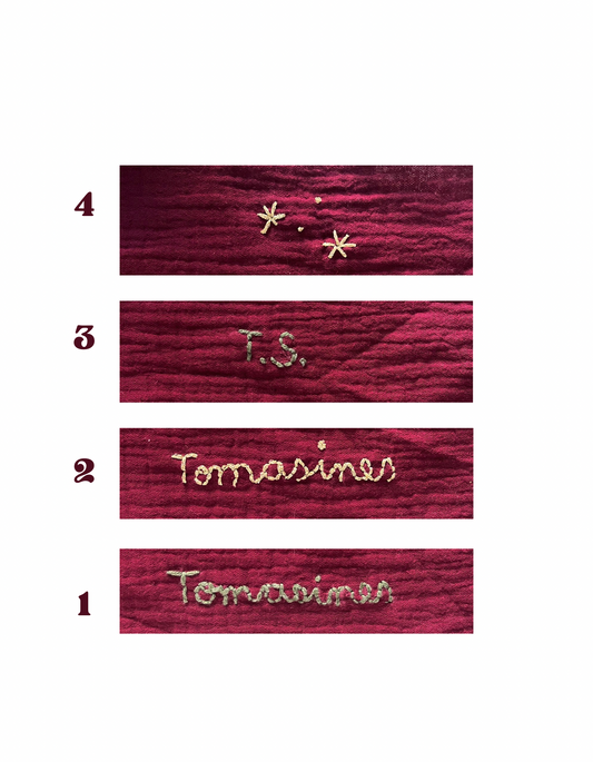 Bordado a mano personalizado