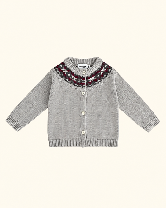 Cardigan Greca piedra
