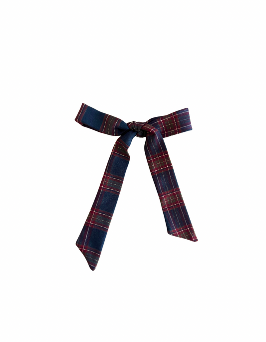 Lazada tartan azul y burdeos